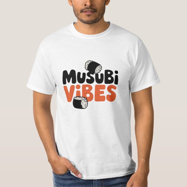Feiern Sie hawaiianische Küche mit Musubi Art T-Shirt (Vorderseite)