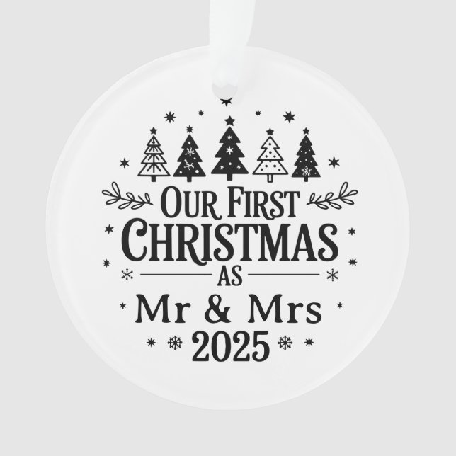Feiern Sie Ihr erstes gemeinsames Weihnachten mit  Ornament (Vorderseite)