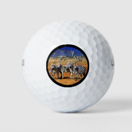 "Feiern Sie Ihre einzigartigen Streifen" Zebra Art Golfball