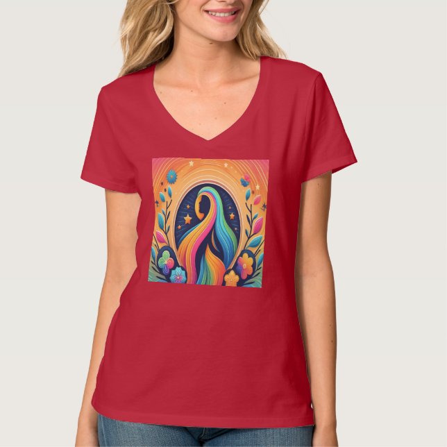 Feiern Sie Ihre Liebe Frauen-Basic V-Neck T-Shirt (Vorderseite)