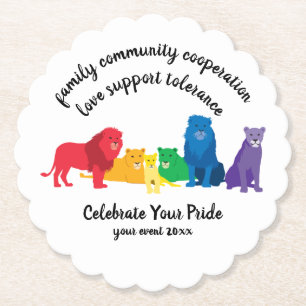 Feiern Sie Ihren Pride-Rainbow-Löwe Untersetzer