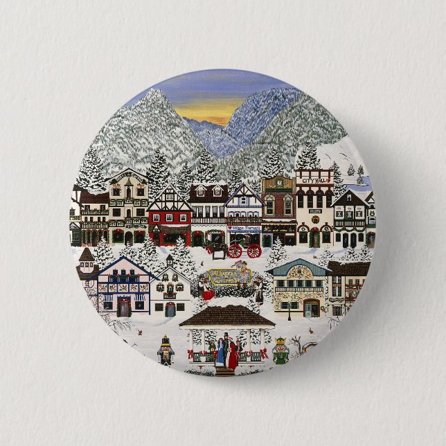 Feiern Sie Ihren Urlaub in Leavenworth Button (Vorderseite)