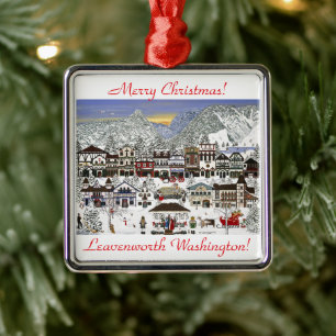 Feiern Sie Ihren Urlaub in Leavenworth Ornament Aus Metall