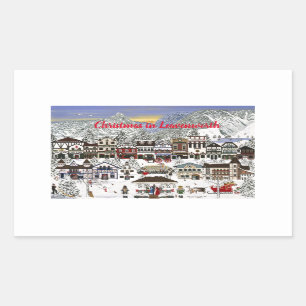Feiern Sie Ihren Urlaub in Leavenworth Rechteckiger Aufkleber