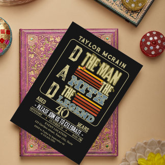 Feiern Sie jedes Alter: Der Mann, der Mythos, die  Einladung