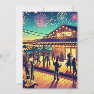 Feiern Sie jedes benutzerdefinierte Party eines Er Einladung