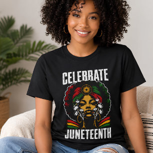 Feiern Sie Juneteenth African American Freedom Day T-Shirt