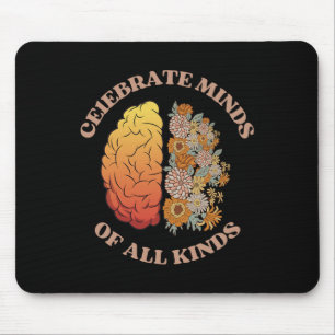 Feiern Sie Köpfe aller Art Neurodiversität Autismu Mousepad