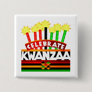 Feiern Sie Kwanzaa Button