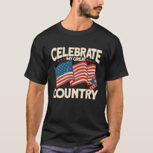 Feiern Sie mein großes Land 4. Juli Amerikaner F T-Shirt