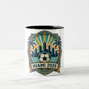Feiern Sie Miami als stolzen Gastgeber der Weltmei Zweifarbige Tasse