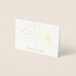Feiern Sie! Mini-Karte für Gold Foil Folienkarte