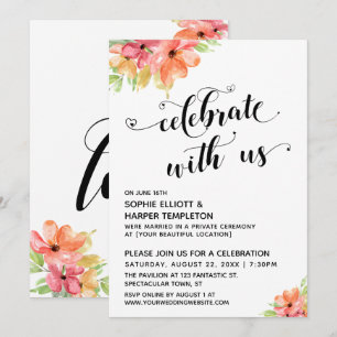 Feiern Sie mit dem US-Herz-Drehbuch Florals Blush  Einladung