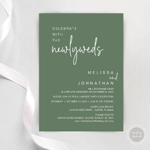 Feiern Sie mit den Neugeborenen, Hochzeitsessen Einladung