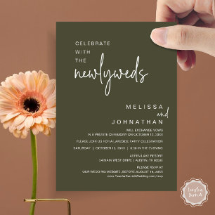 Feiern Sie mit den Neugeborenen, Hochzeitsessen Einladung