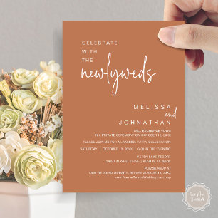 Feiern Sie mit den Neugeborenen, Hochzeitsessen Einladung