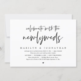 Feiern Sie mit den Neuvermählten, Hochzeit in Einladung