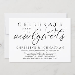 Feiern Sie mit den Neuvermählten, Hochzeitsessen Einladung