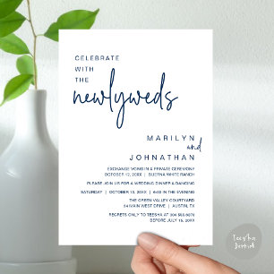 Feiern Sie mit den Neuvermählten, Hochzeitsessen P Einladung
