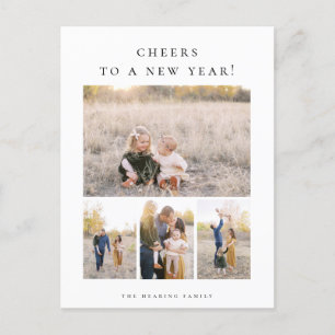 Feiern Sie mit einer New Year Holiday Foto Post Ca Feiertagspostkarte