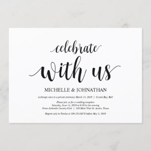 Feiern Sie mit uns, Einladungen für Hochzeitfeiern