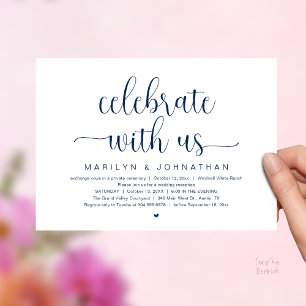 Feiern Sie mit uns Elegantes Hochzeitsempfangs-Din Einladung