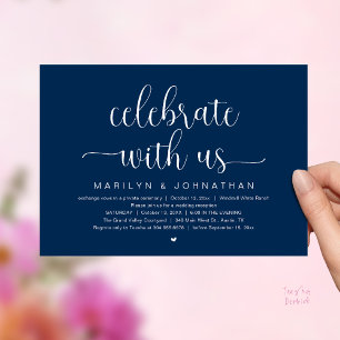 Feiern Sie mit uns Elegantes Hochzeitsempfangs-Din Einladung