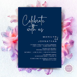 Feiern Sie mit uns, Hochzeitliches Abendessen Part Einladung