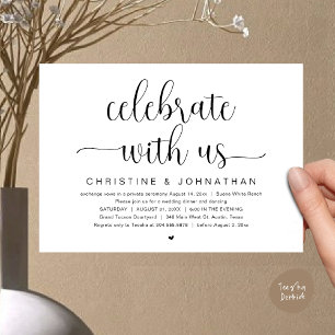 Feiern Sie mit uns, Hochzeitliches Abendessen Part Einladung