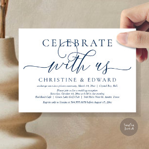 Feiern Sie mit uns, Hochzeits-Elopement-Party Einladung