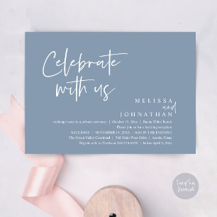 Feiern Sie mit uns Moderne Hochzeitsempfehlung Einladung