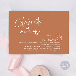 Feiern Sie mit uns Moderne Hochzeitsempfehlung Einladung