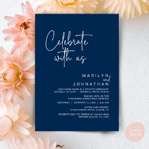 Feiern Sie mit uns, Modernes Hochzeitsempfang-Part Einladung