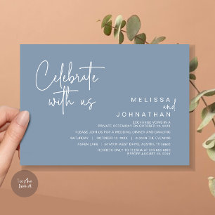 Feiern Sie mit uns, Post Wedding Elopement Party Einladung