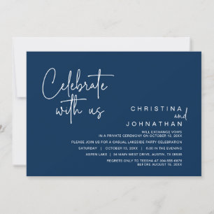 Feiern Sie mit uns, Post-Wedding-Elopement-Party i Einladung