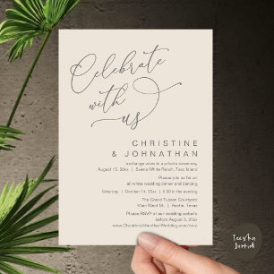 Feiern Sie mit uns, Romantisches Hochzeitstanz Einladung