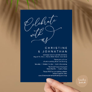 Feiern Sie mit uns, Romantisches Hochzeitstanz Einladung