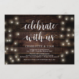 Feiern Sie mit uns, String Light, Wedding Elopemen Einladung