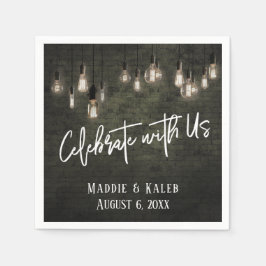 Feiern Sie mit US Industrial Bricks Edison Lights Serviette