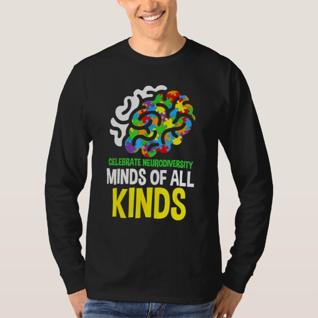 Feiern Sie Neurodivergenz von allen Freundinnen T-Shirt (Vorderseite)