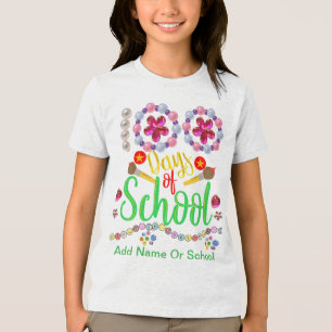 Feiern Sie Niedlich 100 Schultage Tri-Blend Shirt