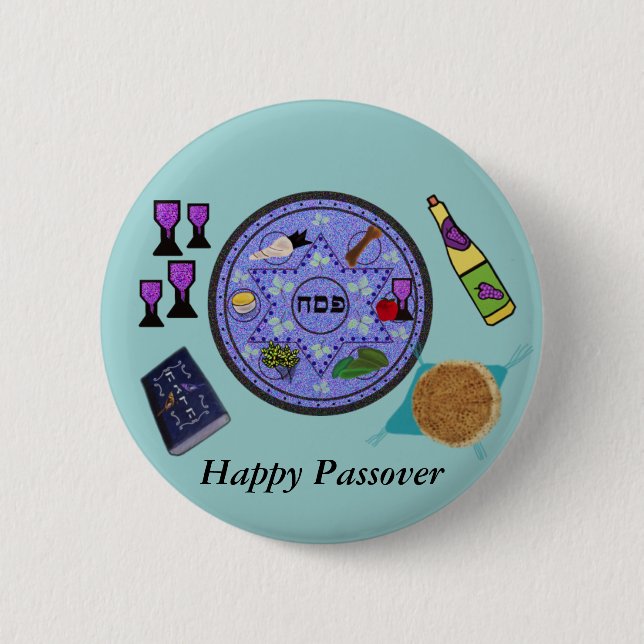 Feiern Sie Passahfest Button (Vorderseite)