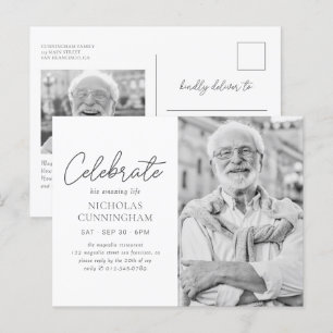 Feiern Sie sein erstaunliches Leben Simple Modern  Postkarte