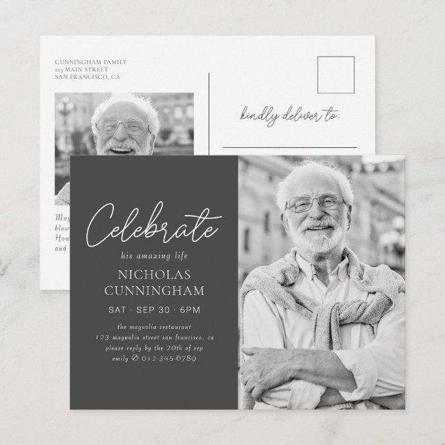 Feiern Sie sein Phantastisches Leben Einfaches Mod Postkarte (Vorne/Hinten)