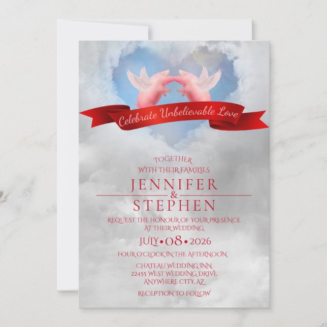 Feiern Sie unglaubliche Liebe Einladung (Vorderseite)