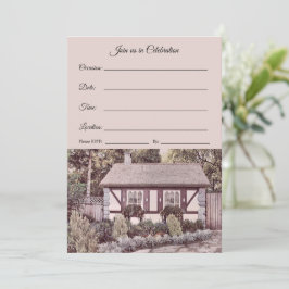 Feiern Sie uns - Englische Hütte Ankündigung