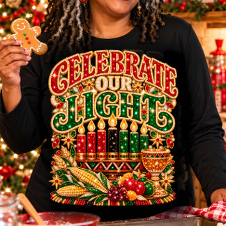 Feiern Sie unser Licht Kwanzaa Kinara Einheit Tri-Blend Shirt