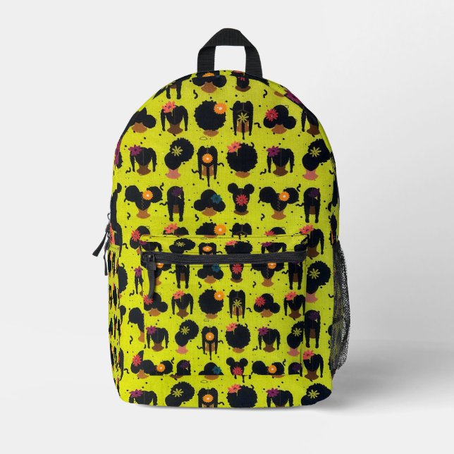Feiern Sie unseren Haarstil und unsere Texturen Bedruckter Rucksack (Vorderseite)