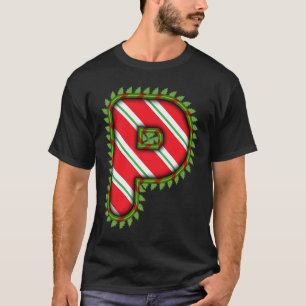 Feiern Sie Weihnachten mit den Buchstaben Ihres Na T-Shirt