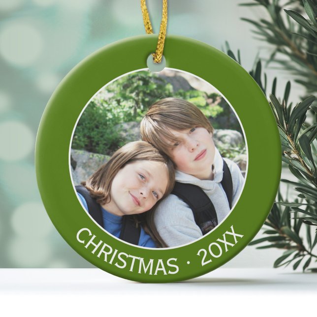 Feiern Sie Weihnachten mit Ihrem Lieblings-Foto Keramikornament (Personalized Photo Ornament)
